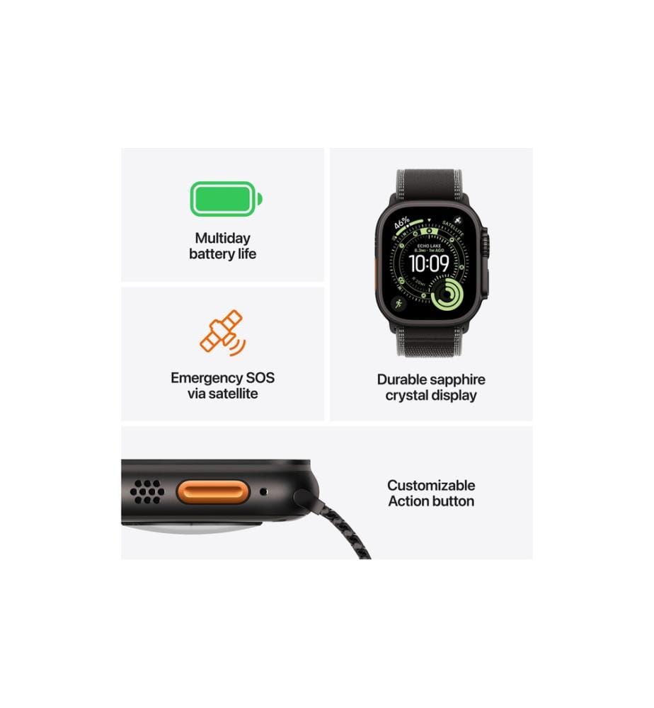 APPLE - Watch Ultra 3 Black Titanium Black Alpine Loop S