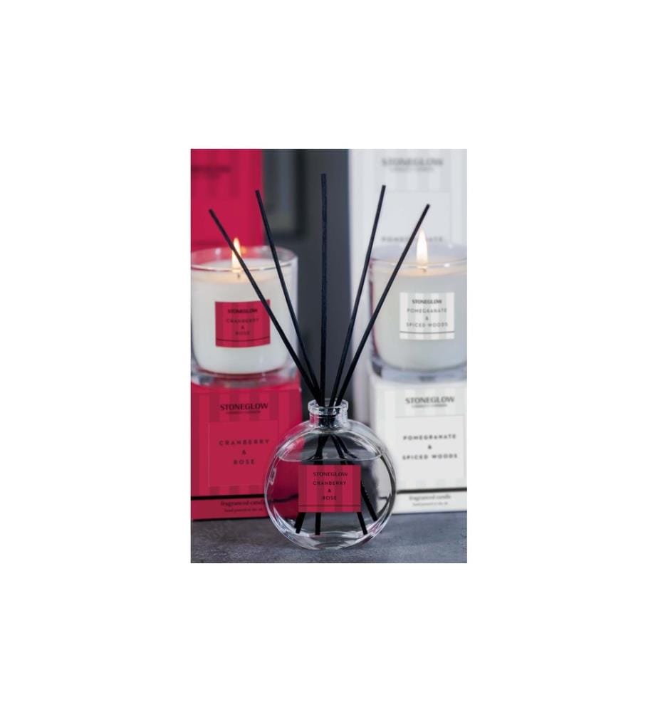 Stoneglow - Bâtonnets parfumés Cranberry & Rose 120 ml