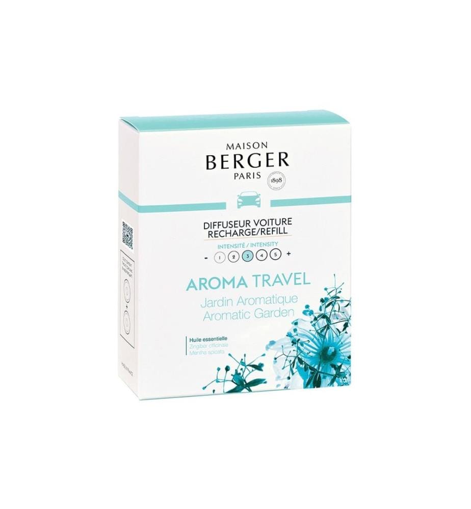 MAISON BERGER - Autodiffusor Refill Travel Aromatischer Garten 2 Stück