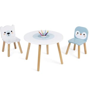 JANOD - Ensemble de table et de chaises pour enfants Arctique 3 pièces