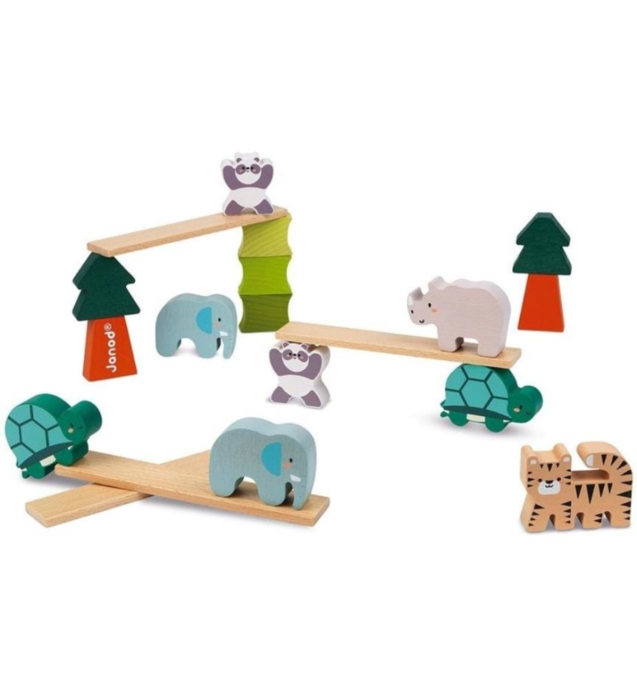 JANOD - Stapelspielzeug Tier-Akrobaten aus Holz WWF-Partnerschaft