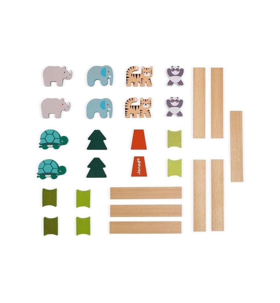 JANOD - Stapelspielzeug Tier-Akrobaten aus Holz WWF-Partnerschaft