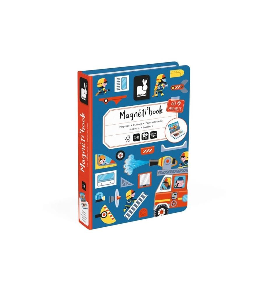 JANOD - Jouets d'occupation Livre magnétique des pompiers