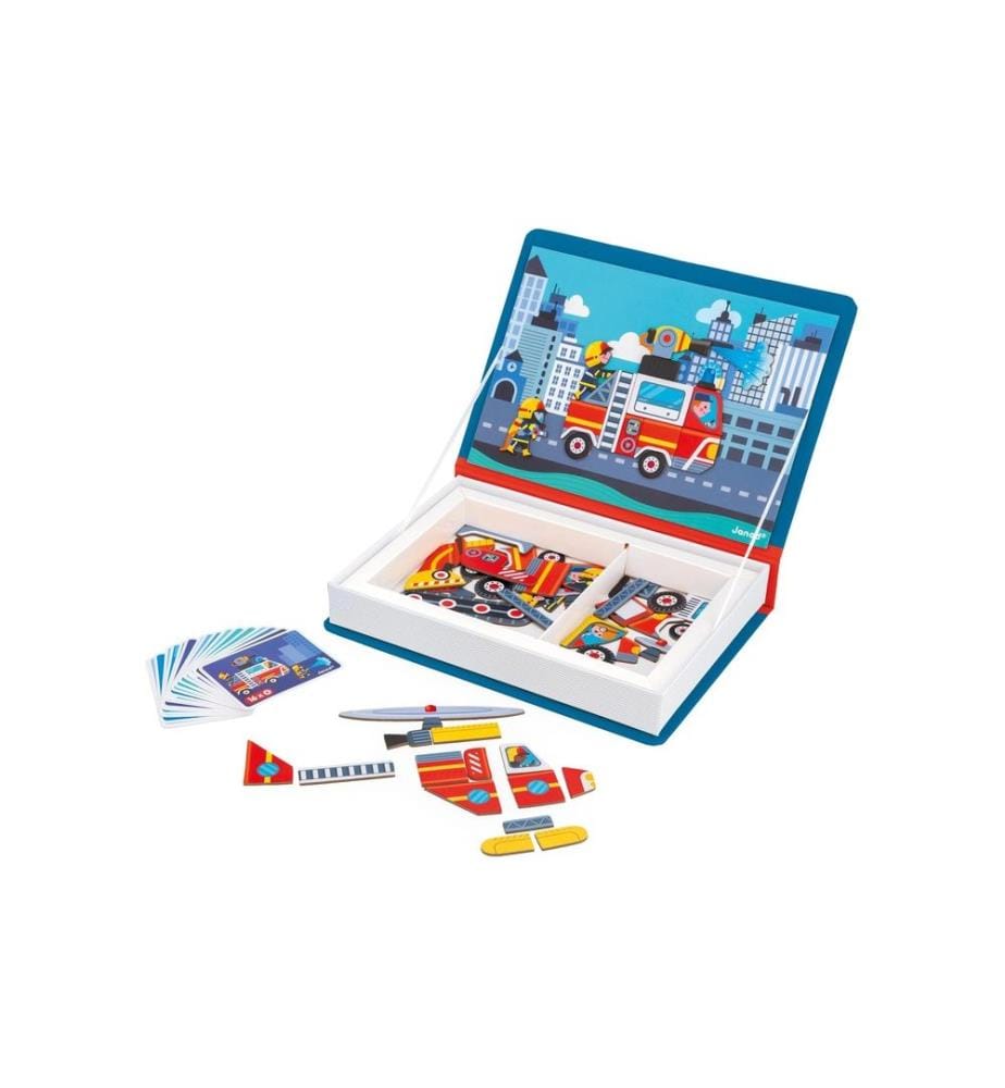 JANOD - Jouets d'occupation Livre magnétique des pompiers