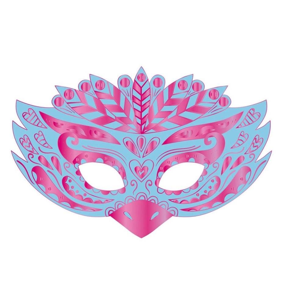 JANOD - Bastelset Kratzbilder Partymasken