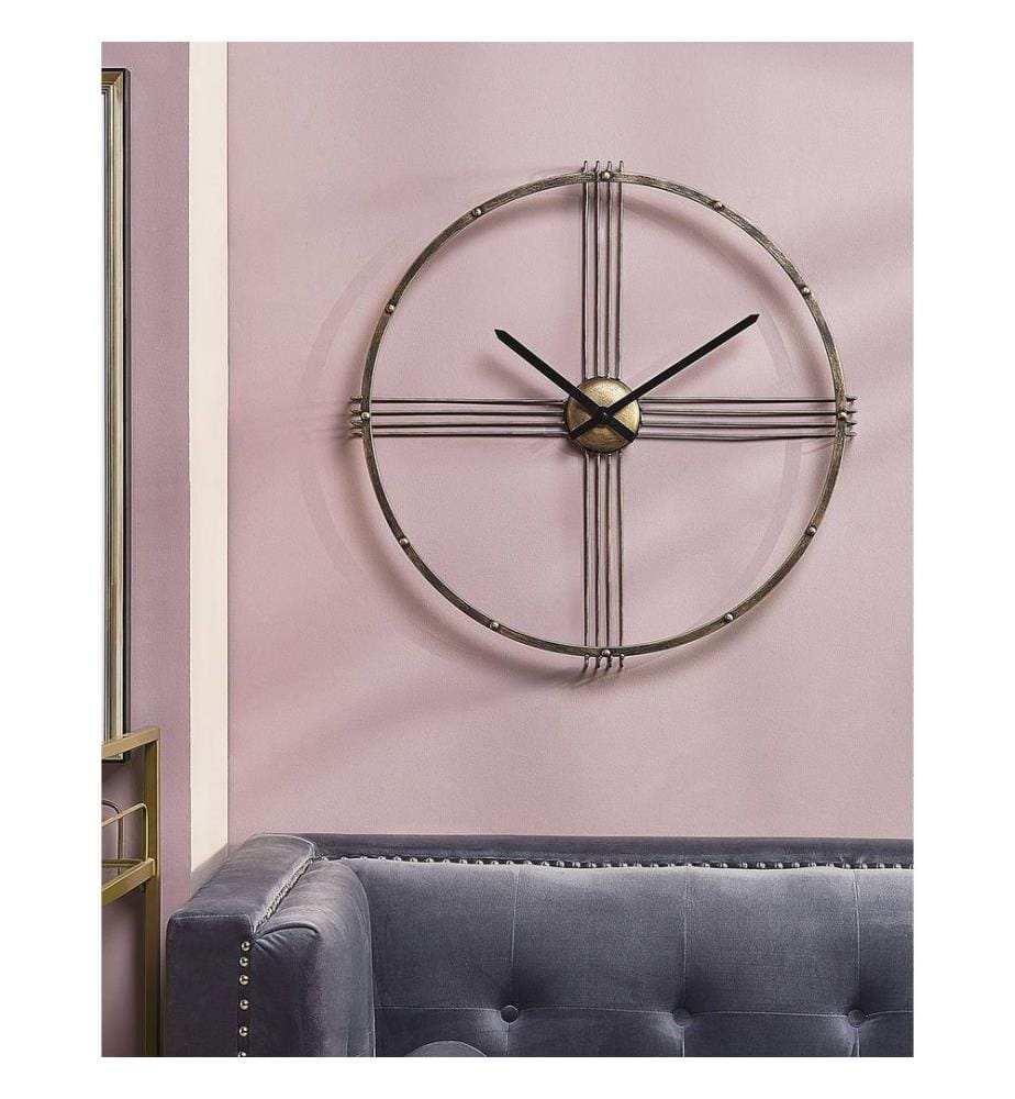 Horloge murale ASCONA 64 cm Métal Doré
