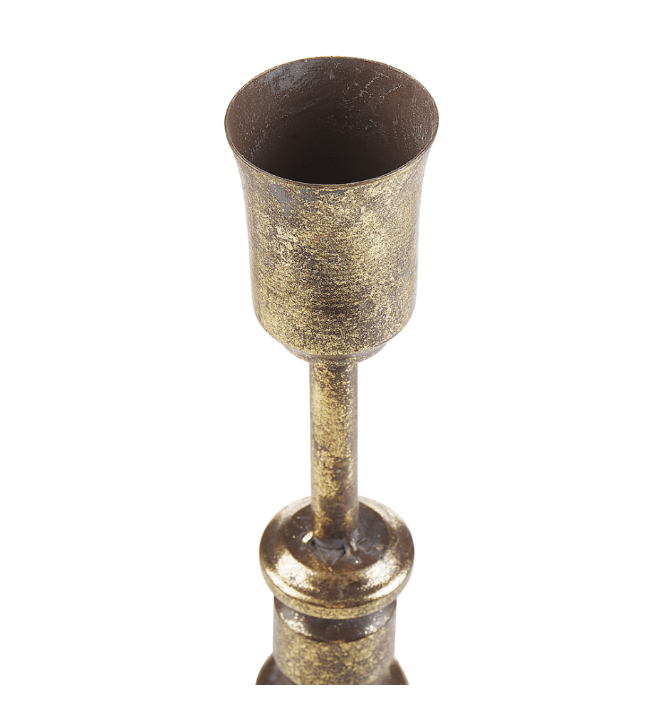 Kerzenständer 2er Set SALAMINA Metall 63/49 cm Gold