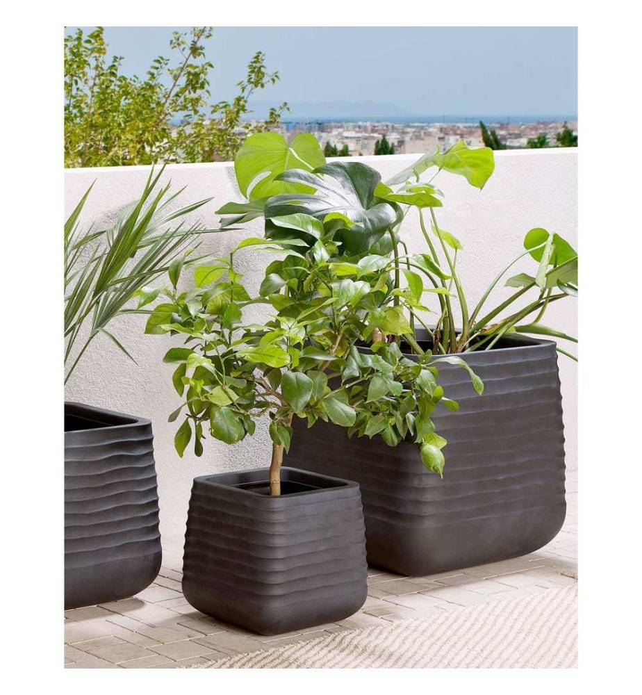Cache-pot PARIKIA 50 cm Noir