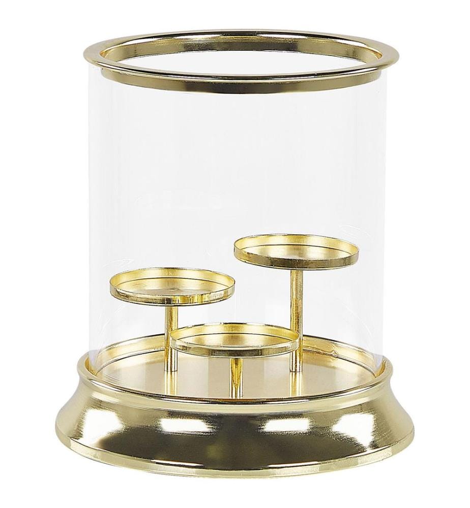 Bougeoir CILEGON Verre 24 cm Doré