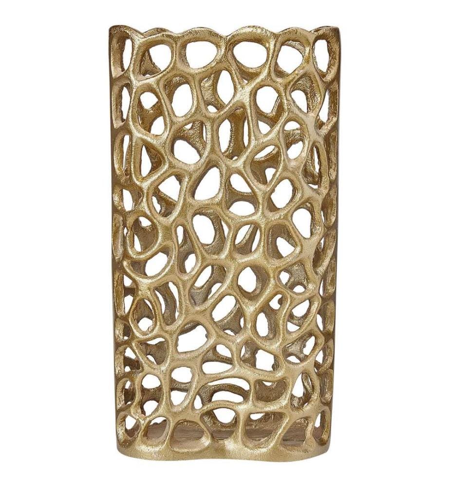 Vase décoratif SANCHI Métal 33 cm Doré