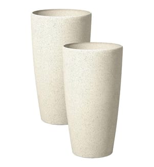 Lot de 2 pots de fleurs ABDERA 31 cm Beige clair