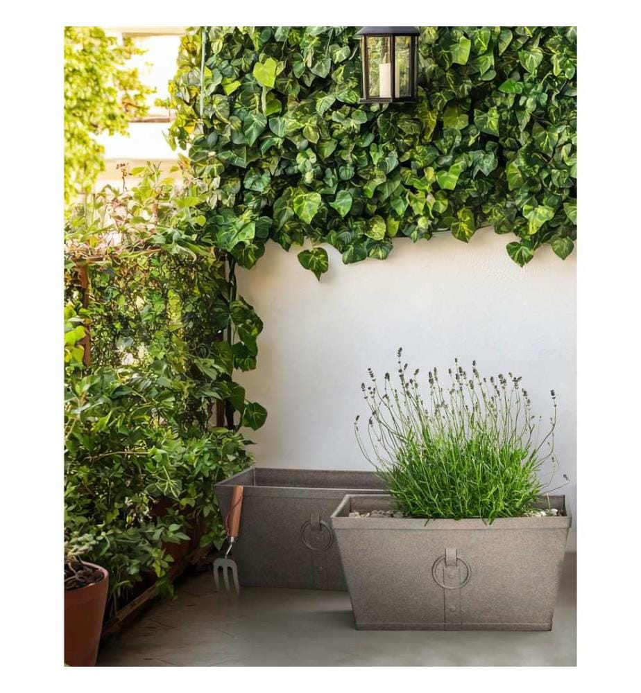 Lot de 2 pots de fleurs PORIA 60 cm Gris
