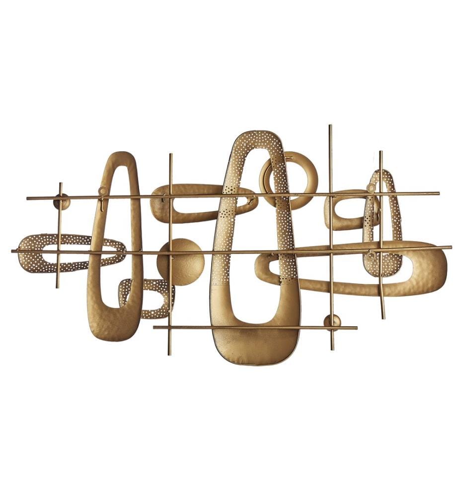 Décoration murale MANGANESE Métal 50 cm Doré