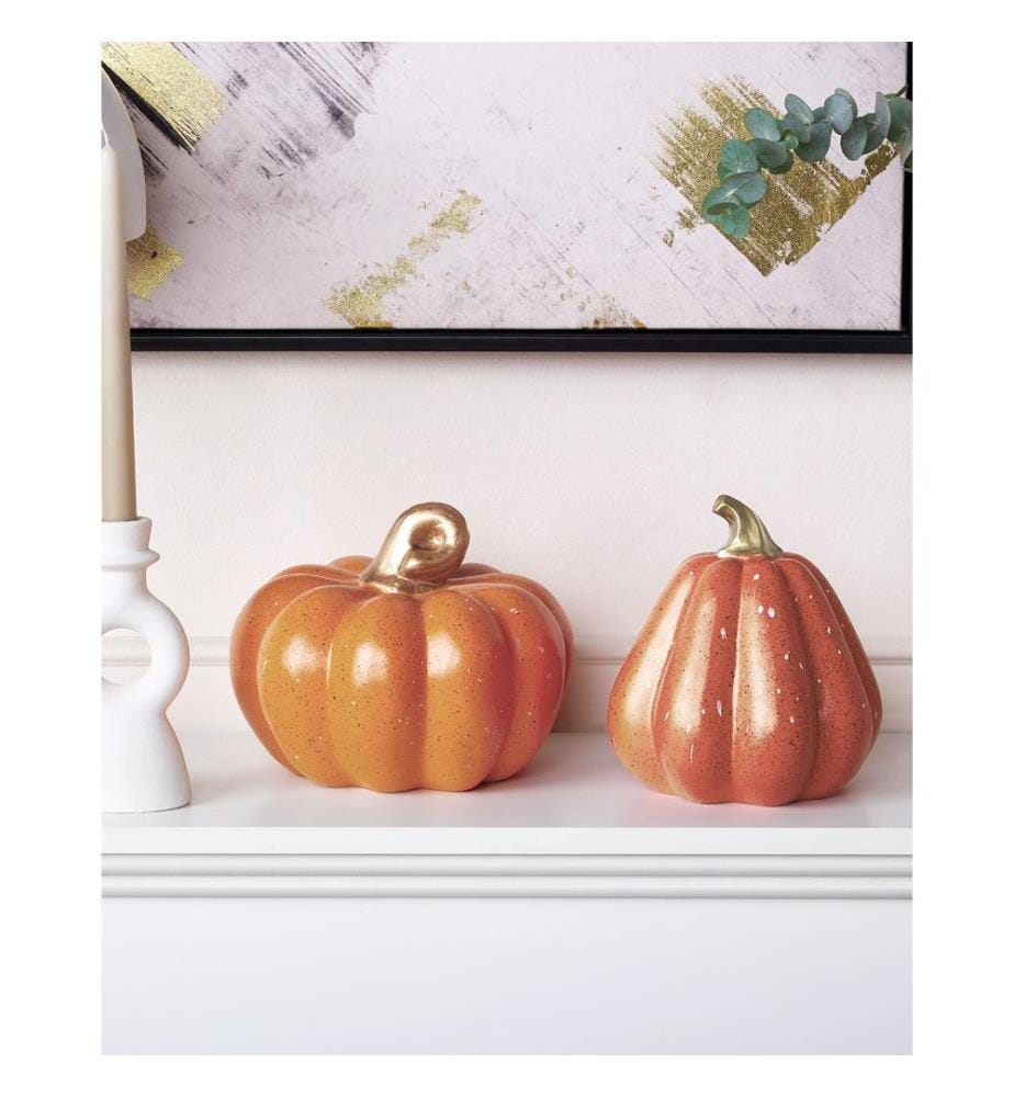 Lot de 2 figurines Citrouille CHALKIDA Orange