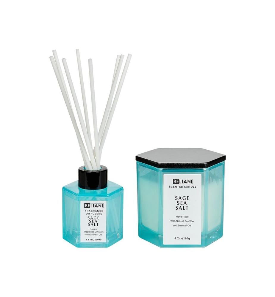Bougie parfumée avec diffuseur CLASSY TINT Cire de soja Notes de fraîcheur