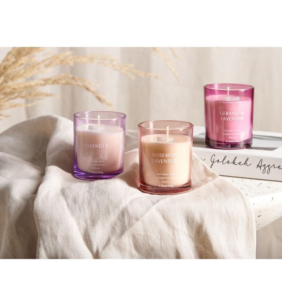 Set di 3 Candele Profumate SHEER JOY Cera di Soia Note floreali