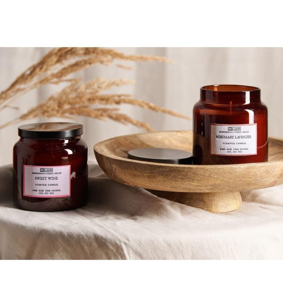 Lot de 2 bougies parfumées ABSOLUTE ALCHEMY Cire de soja Notes de fraîcheur