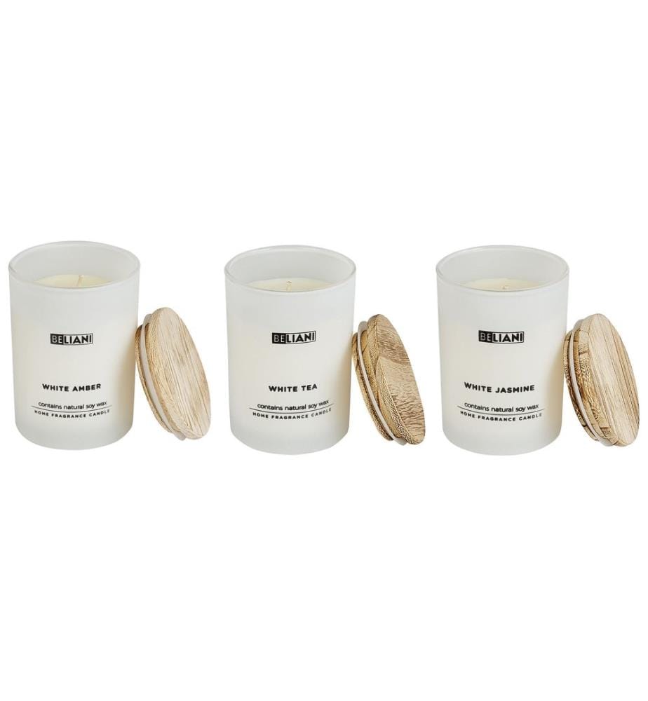 Duftkerzen 3er Set SIMPLICITY Sojawachs Frische Note Blumige Note