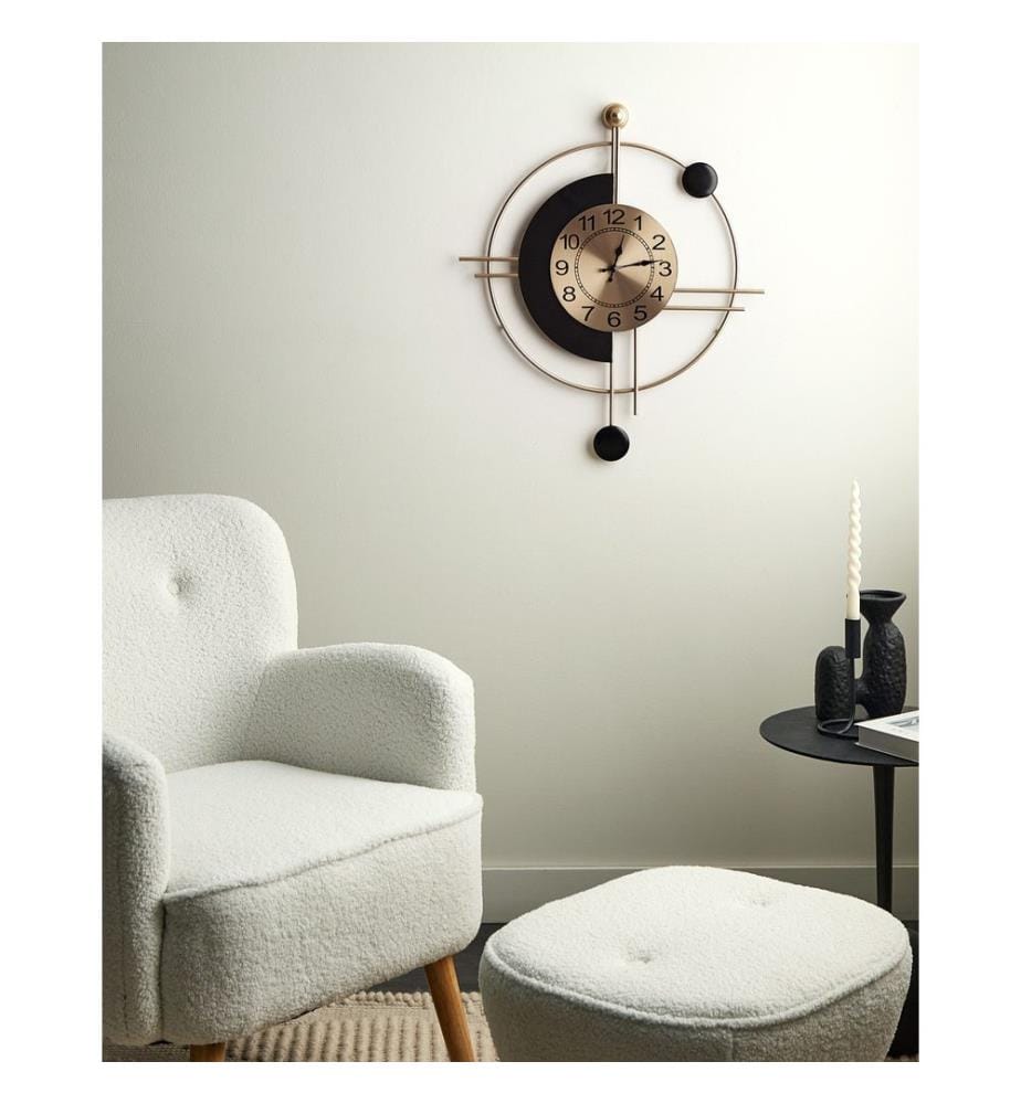 Horloge murale ALLOGNY 59 cm Métal Doré
