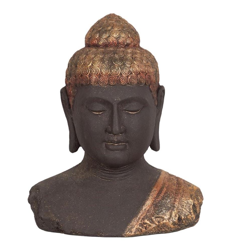 Dekofigur Buddha CARUM Keramik Schwarz