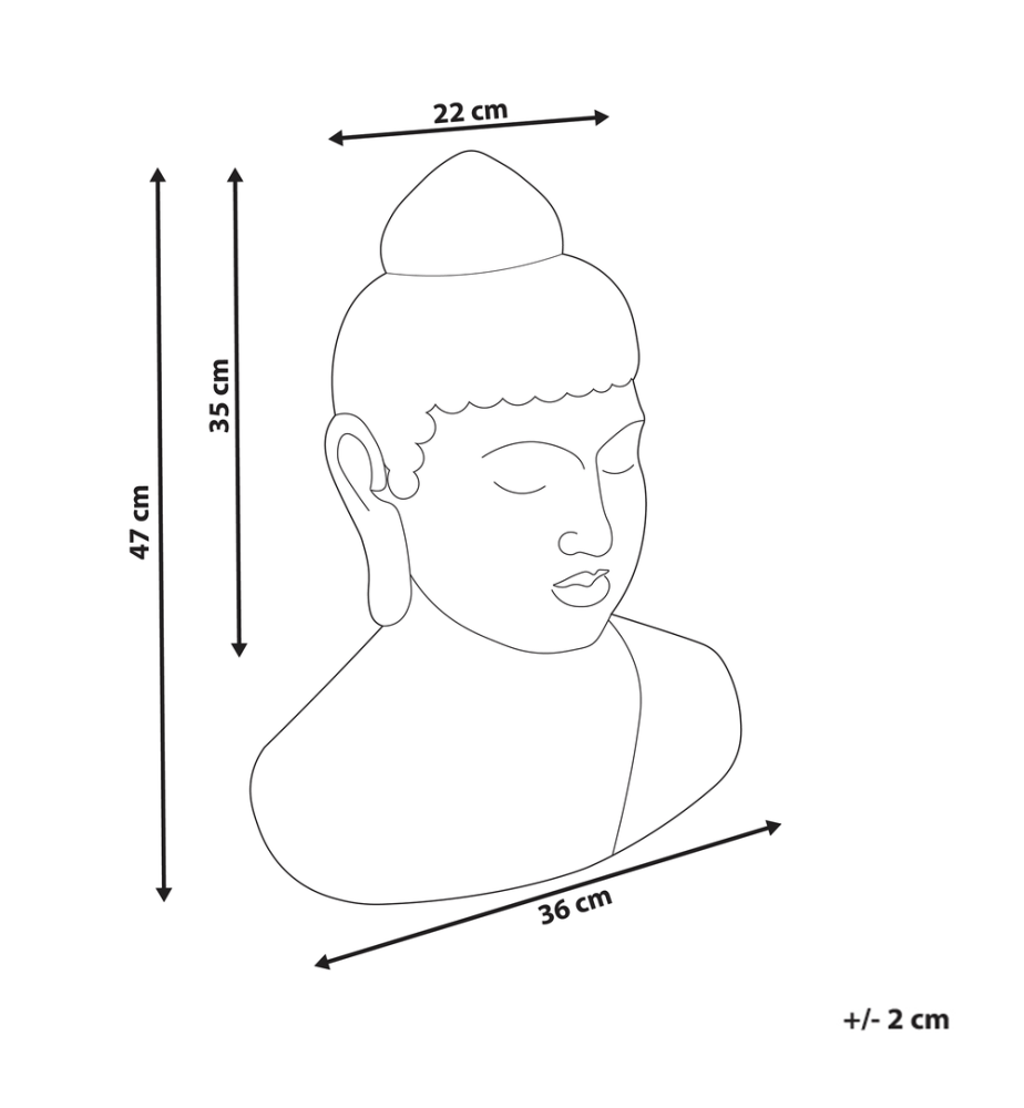 Dekofigur Buddha CARUM Keramik Schwarz