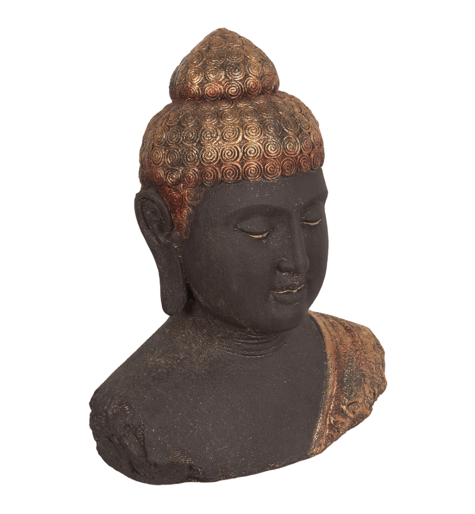Dekofigur Buddha CARUM Keramik Schwarz