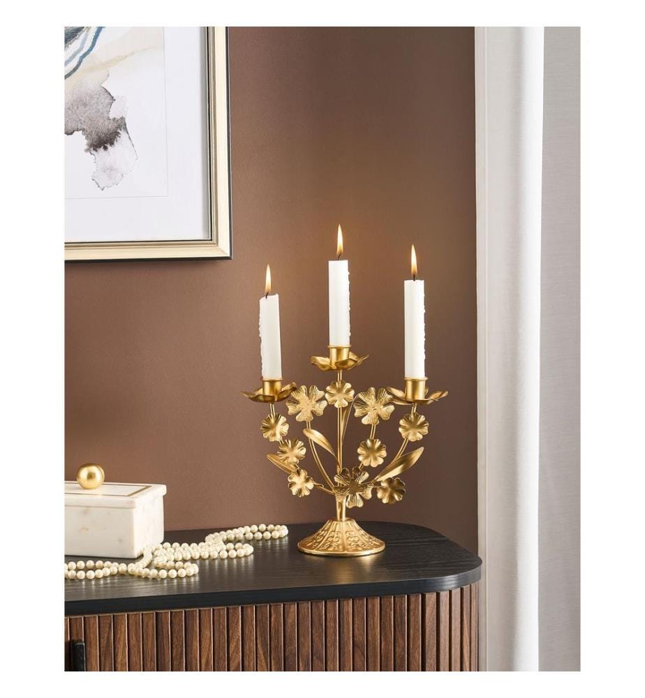 Bougeoir RAMADA Métal 25 cm Doré