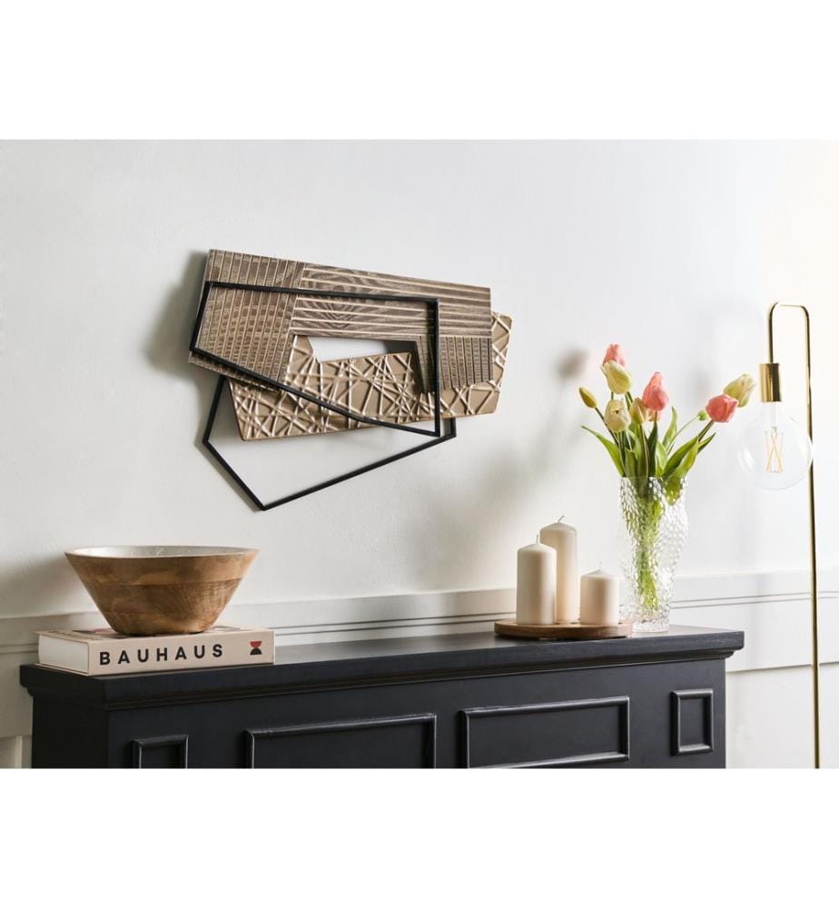 Décoration murale ENNIS Métal 36 cm Marron