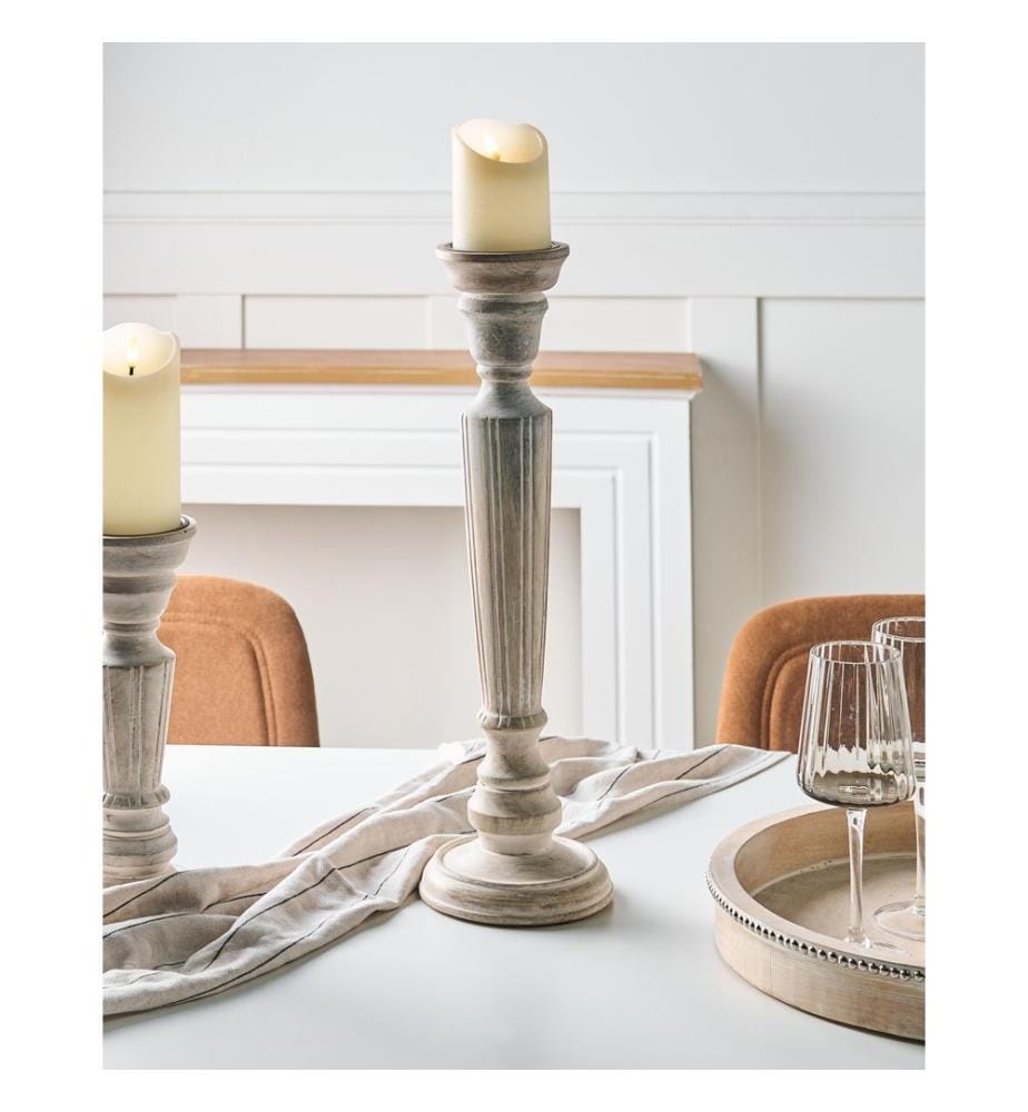 Portacandele MALLAWI Legno di mango 50 cm Marrone chiaro
