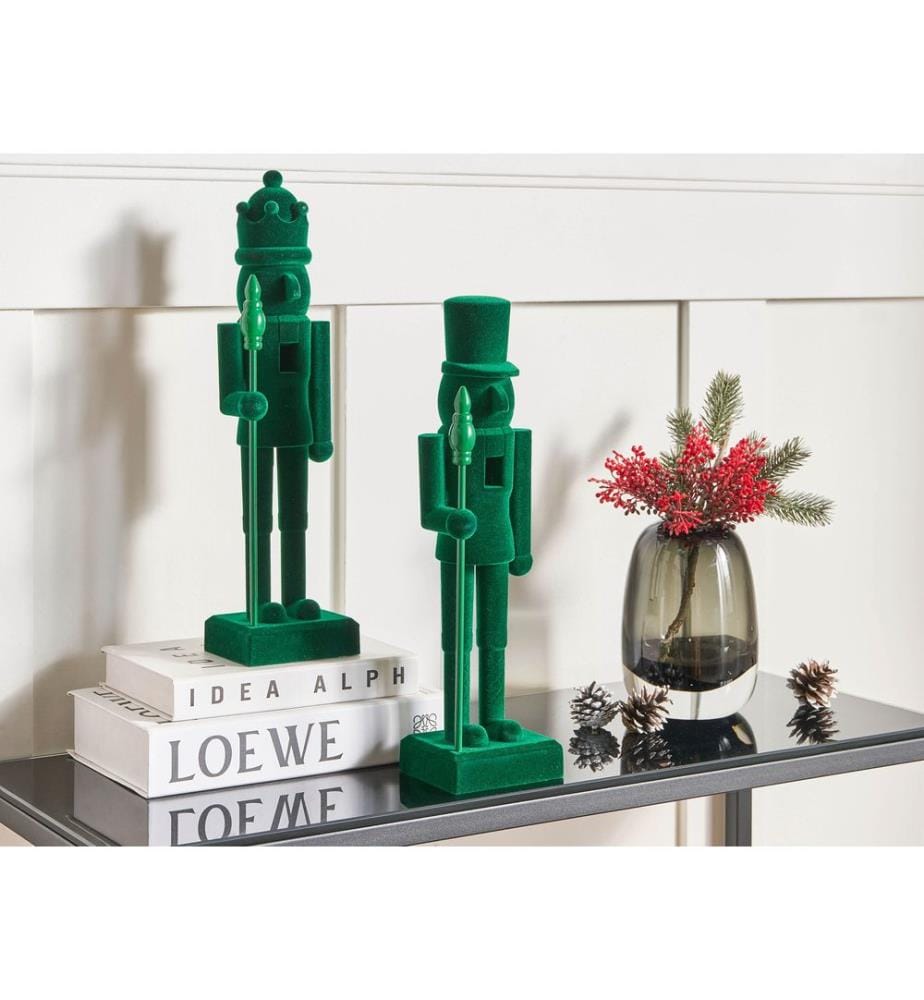 Lot de 2 figurines FLATEY Casse-noisette 40 cm Vert