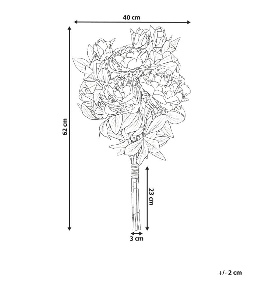 Bouquet de fleurs artificielles COLARES 62 cm Rose