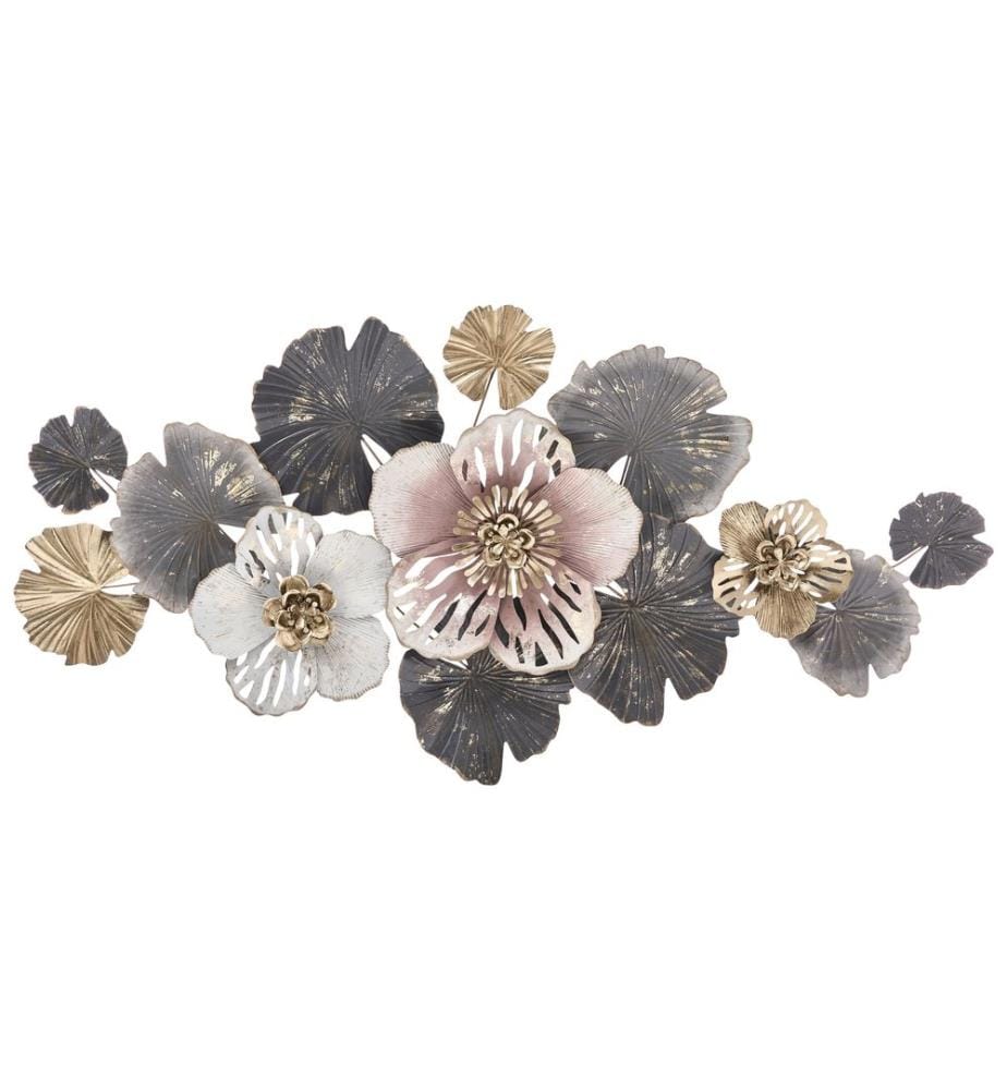Wandobjekt Blume MOLYBDENIUM Metall 60 cm Bunt