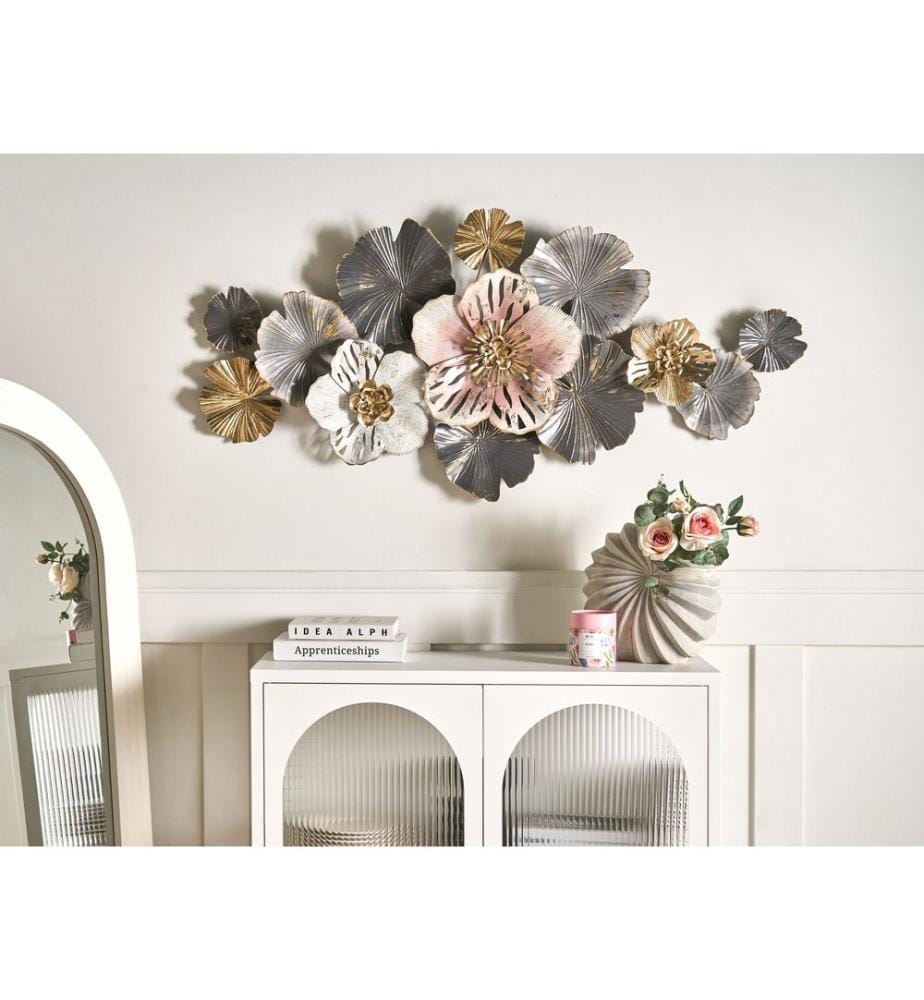 Wandobjekt Blume MOLYBDENIUM Metall 60 cm Bunt