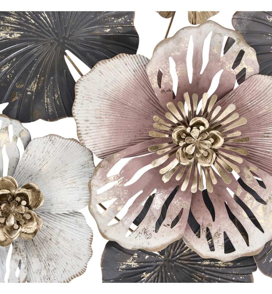 Wandobjekt Blume MOLYBDENIUM Metall 60 cm Bunt