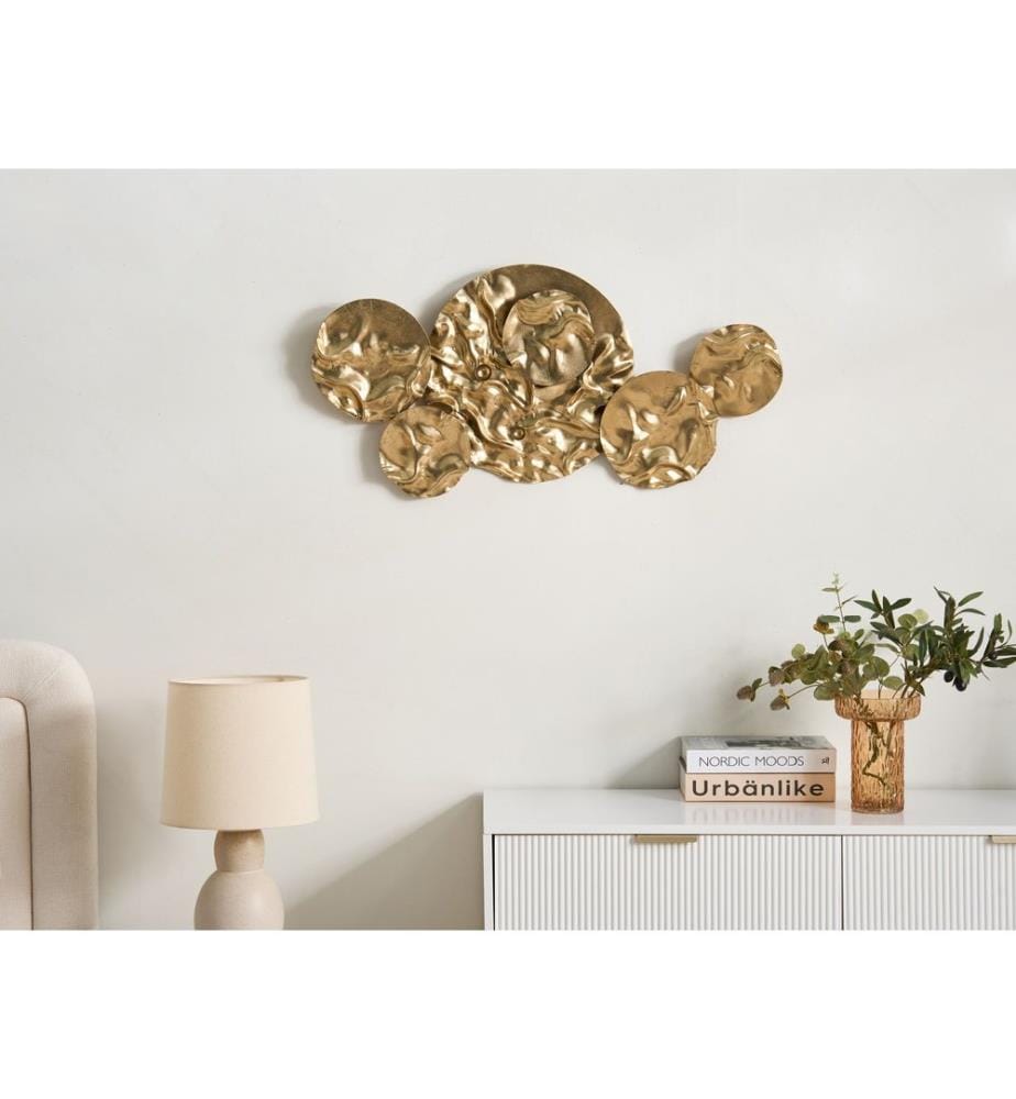 Wandobjekt CALRY Metall 43 cm Gold