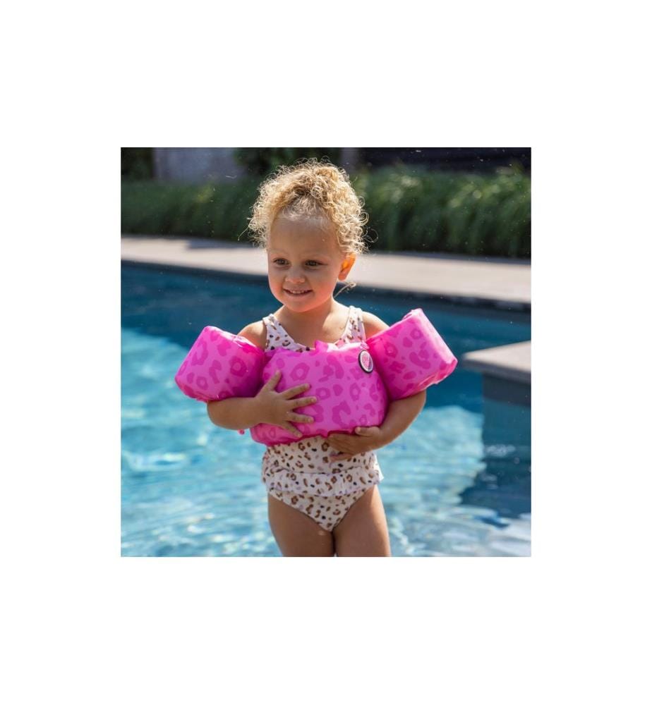 Swim Essentials - Brassards de natation Ceinture 2-6 ans Leopard Pink