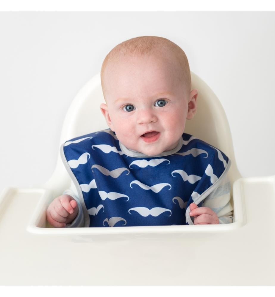 Bavoir sans manches CleanBib 3 pcs., 6-12 mois, ours baleine moustache