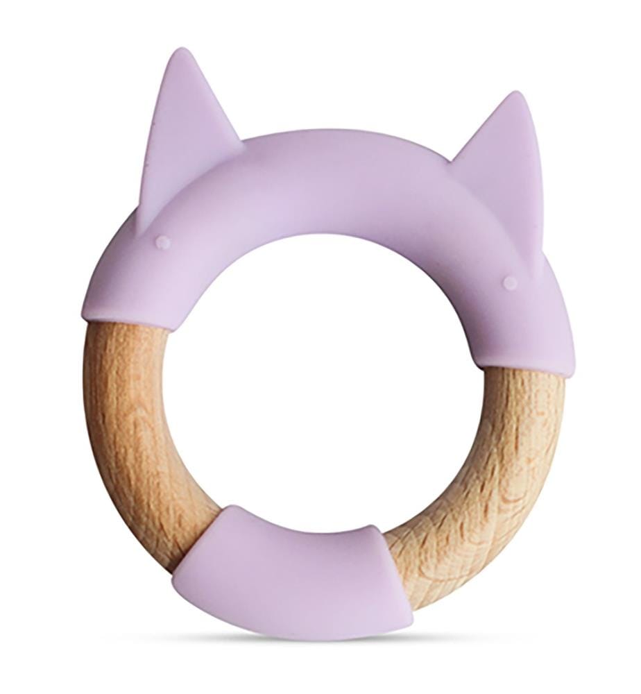Anneau de dentition en silicone et bois ChewRing lilas