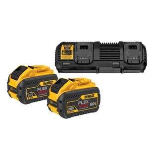DEWALT - Kit de démarrage XR double chargeur et 2x 54 V 9 Ah batterie