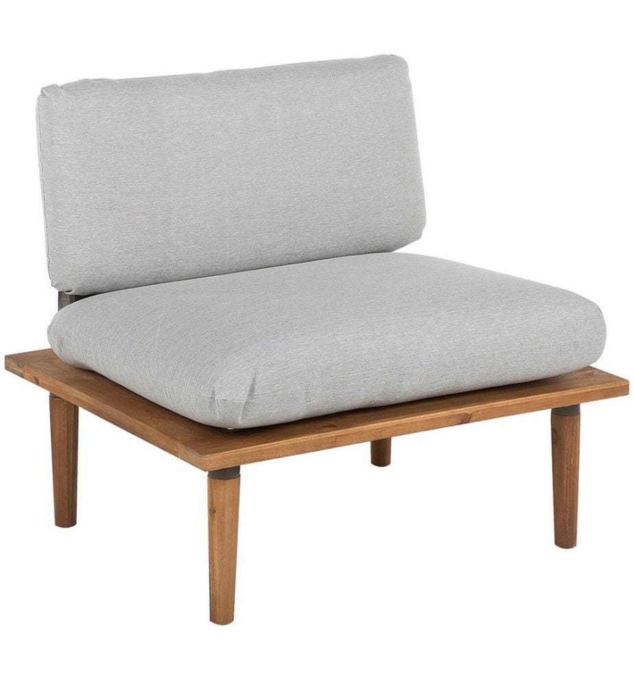 Lounge Set mit Tisch 4-Sitzer FRASCATI modular zertifiziertes Akazienholz Hellgrau