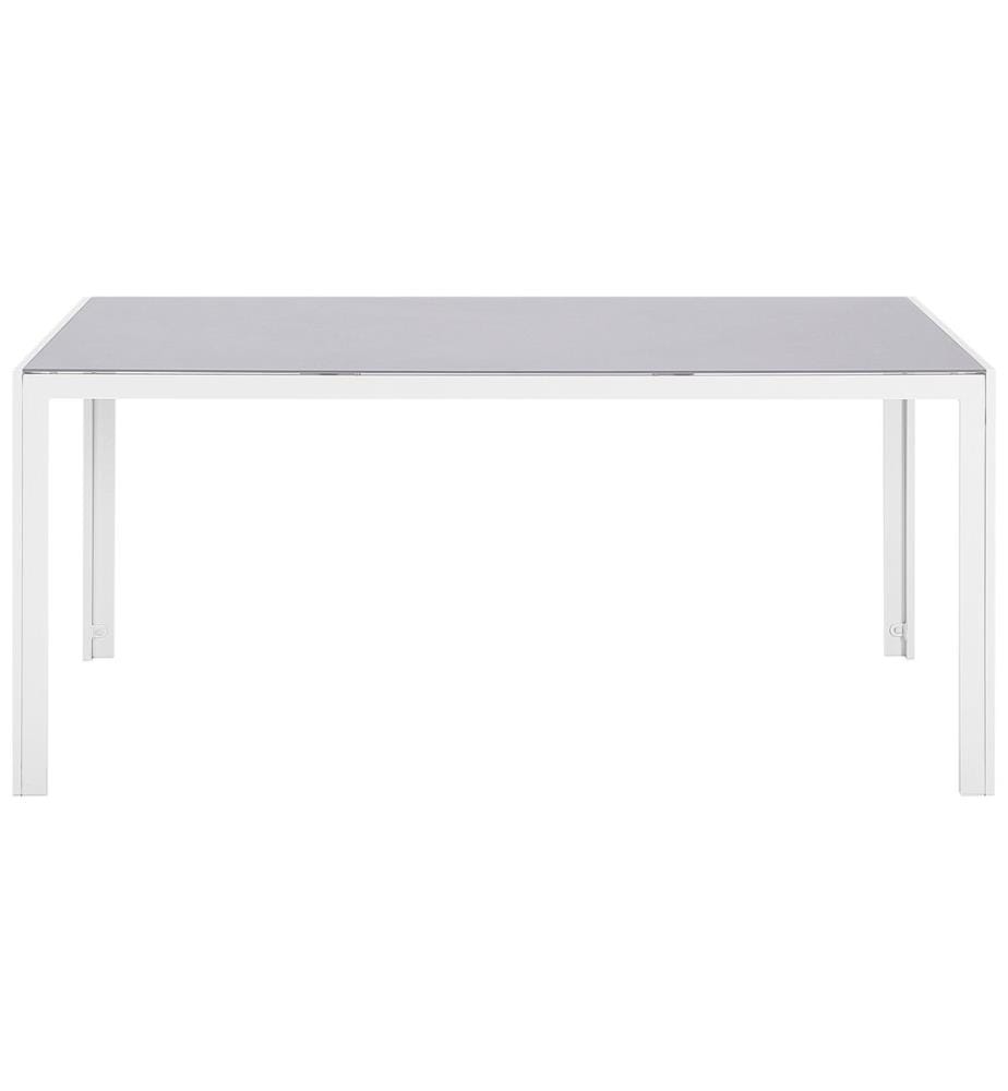 Gartentisch CATANIA 160 cm 91 cm Glas Grau