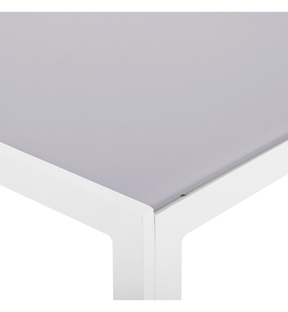 Gartentisch CATANIA 160 cm 91 cm Glas Grau