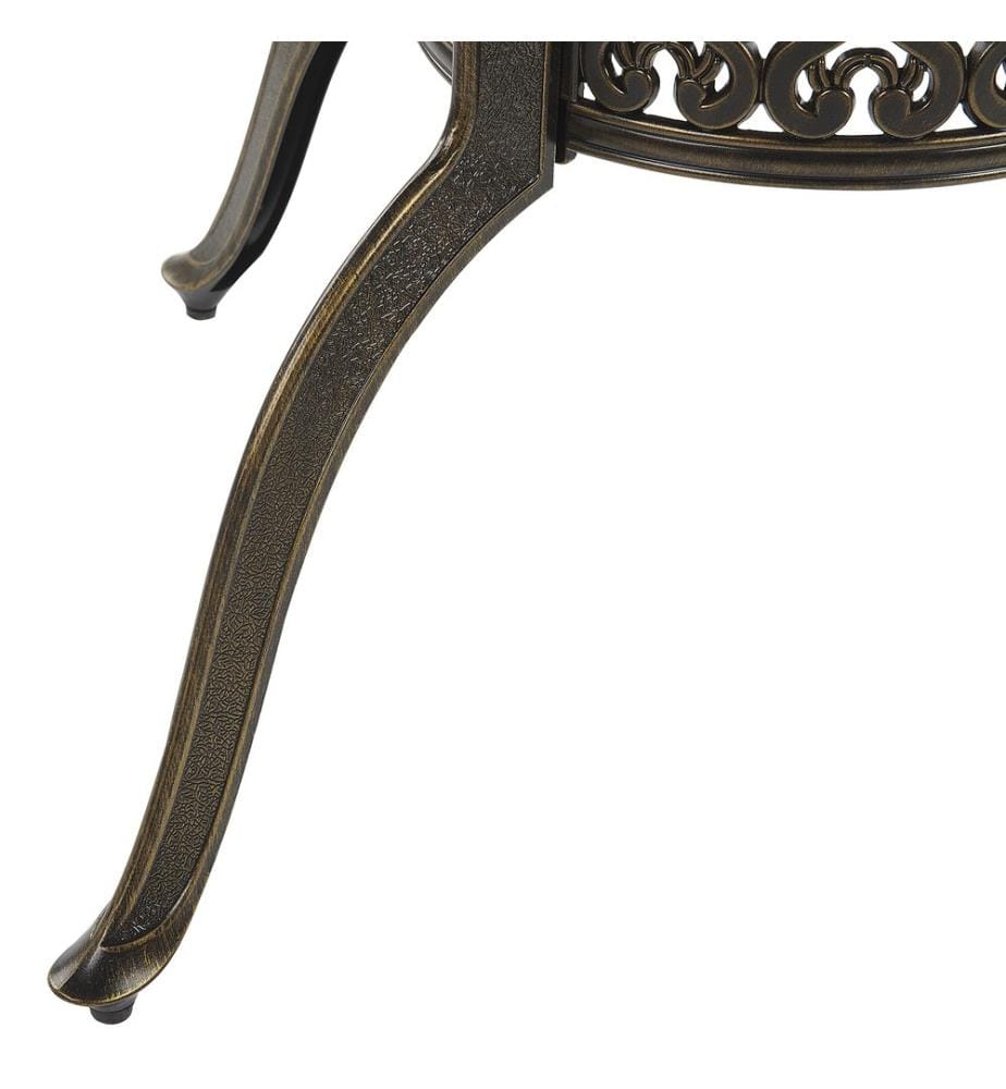 Gartentisch SAPRI 100 cm 100 cm Metall Dunkelbraun