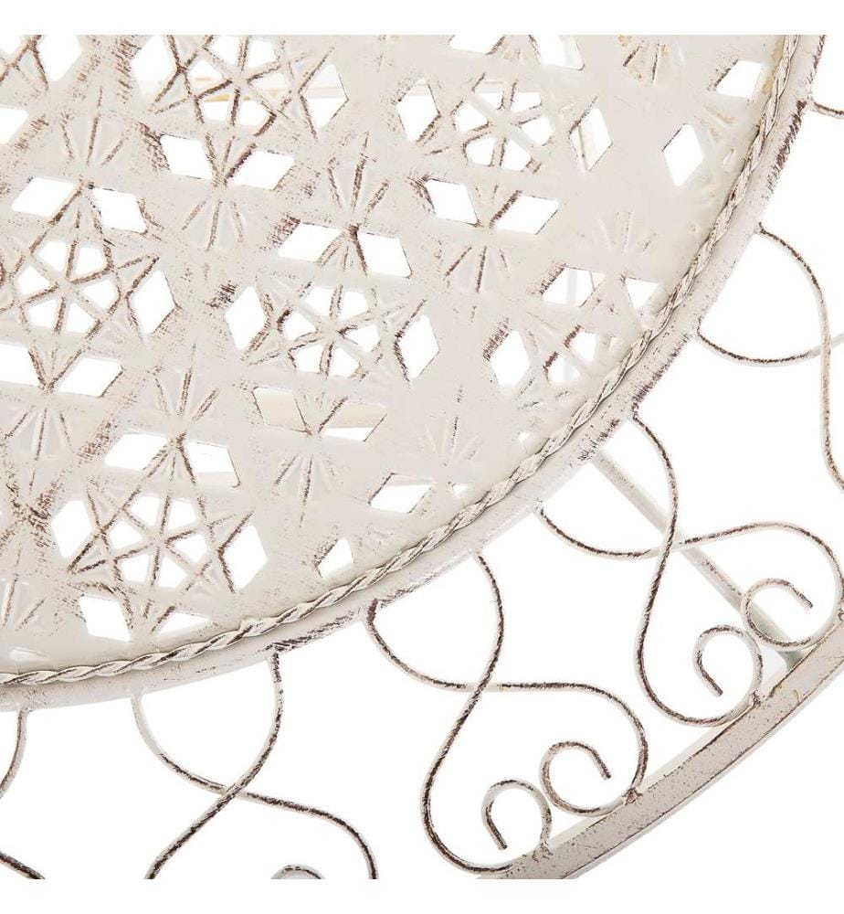 Table bistrot TRIESTE 70 cm 70 cm Métal Beige clair