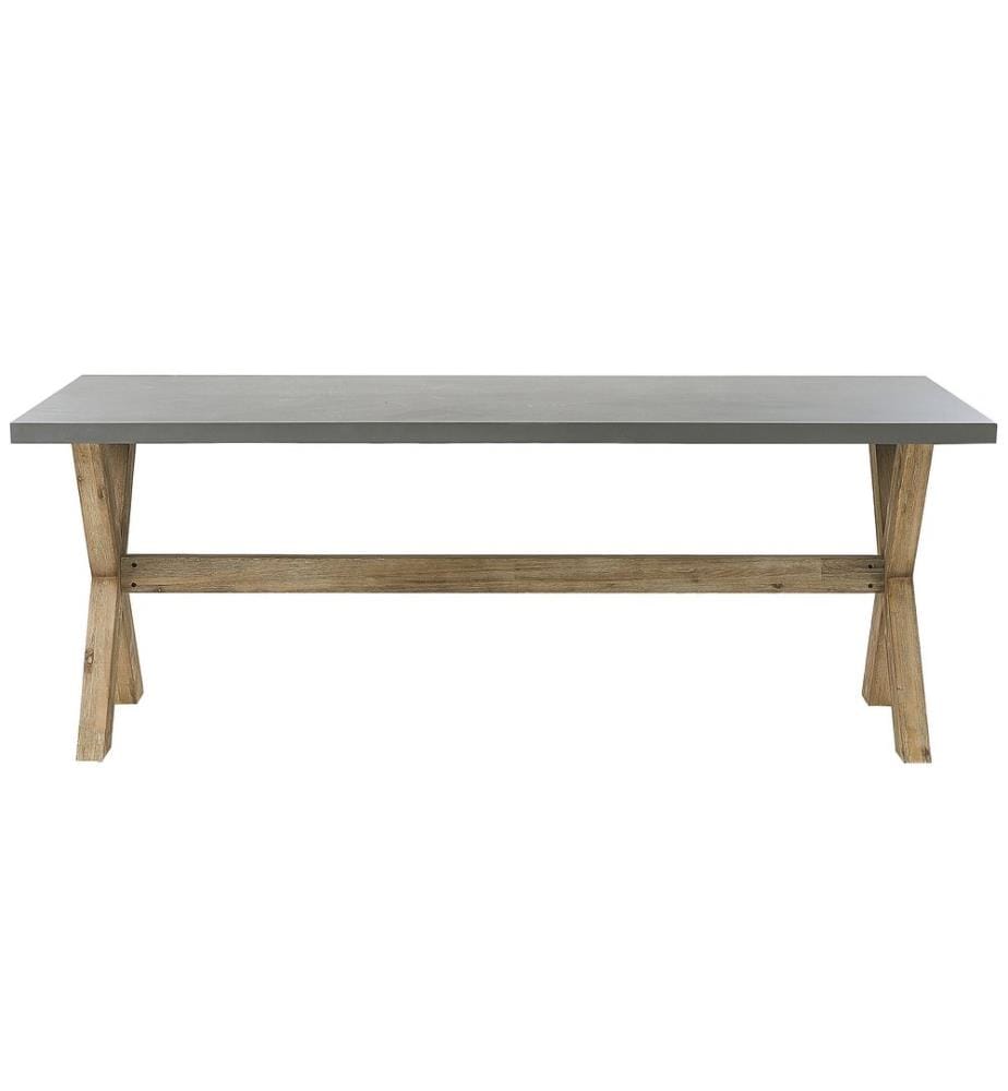 Set da pranzo da giardino con panche 6 posti OLBIA Cemento Grigio