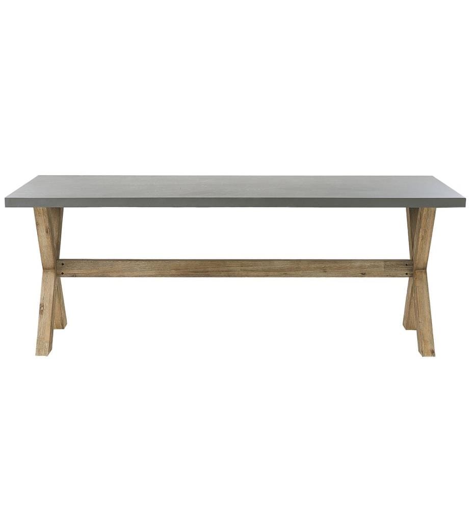 Set da pranzo da giardino con panche e sgabelli 8 posti OLBIA Cemento Grigio