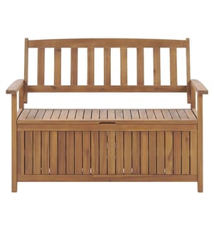 Panchina da giardino SOVANA 120 cm con contenitore Legno d'acacia Marrone