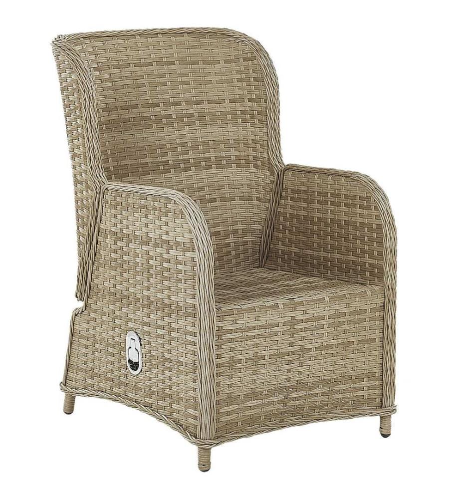 Set salotto da giardino con tavolo e pouf 2 posti PONZA Beige