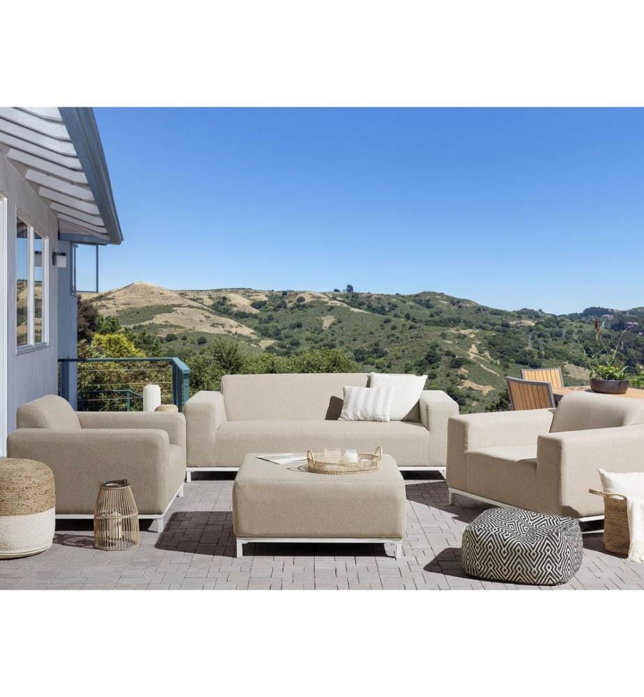 Lounge Set mit Tisch 5-Sitzer ROVIGO Beige