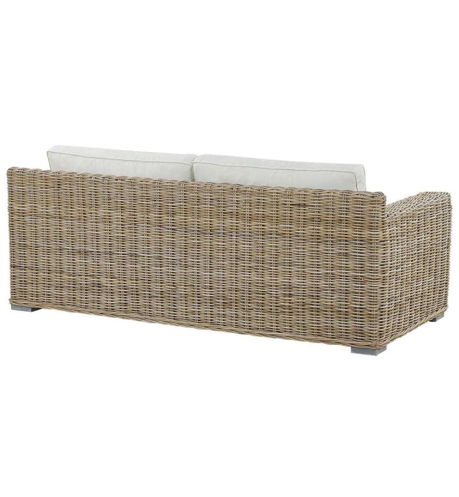 Gartensofa 2-Sitzer ARDEA Rattan Hellbraun